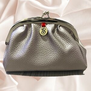 Victoria’s Secret Kisslock Elegant Silver Women's Coin or Cosmetic Pouch